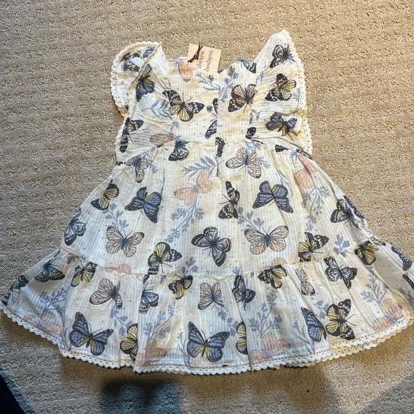 Catherine Malandrino Flutter Sleeve Floral Spring  Cotton Dress 24 Months - Picture 7 of 10